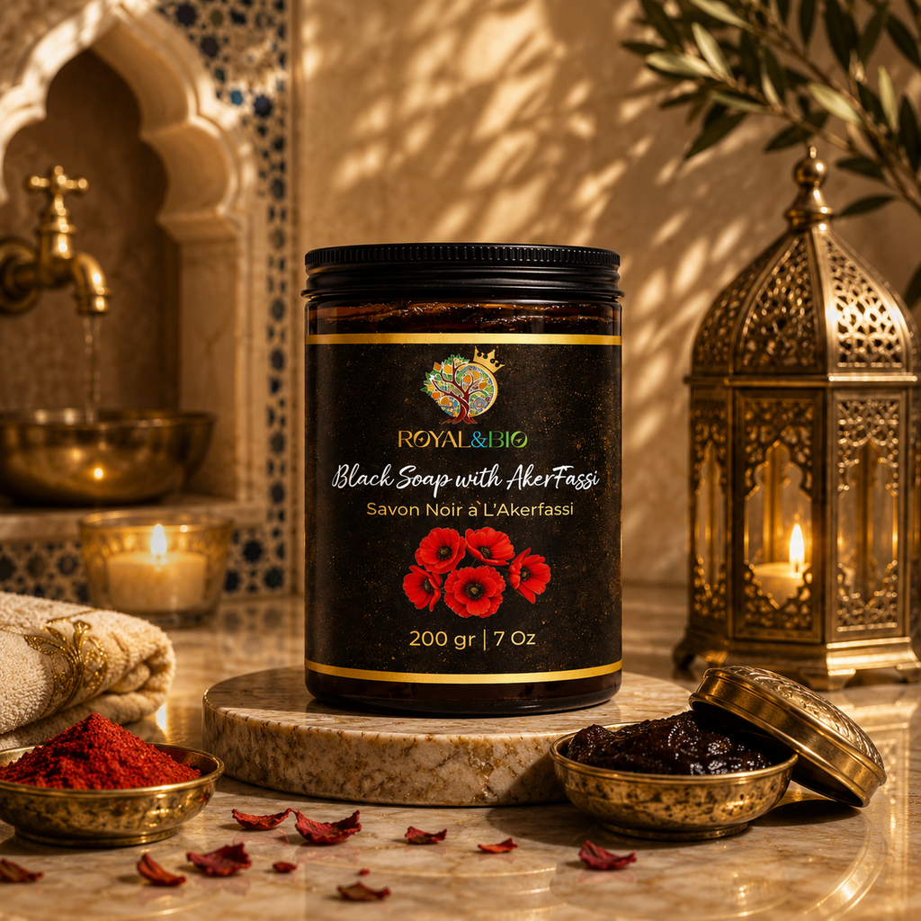 Royal Hammam | Moroccan Black Soap with Aker Fassi — ROYAL&BIO